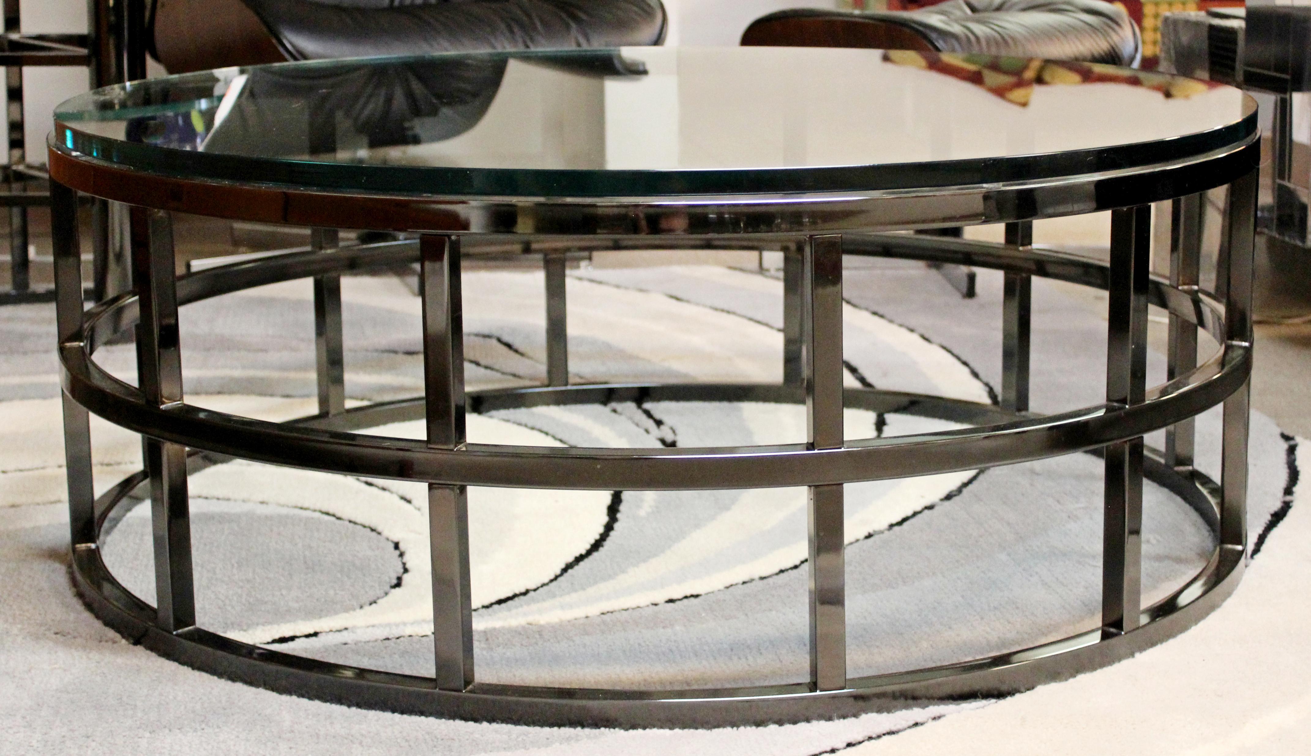 large round glass coffee table