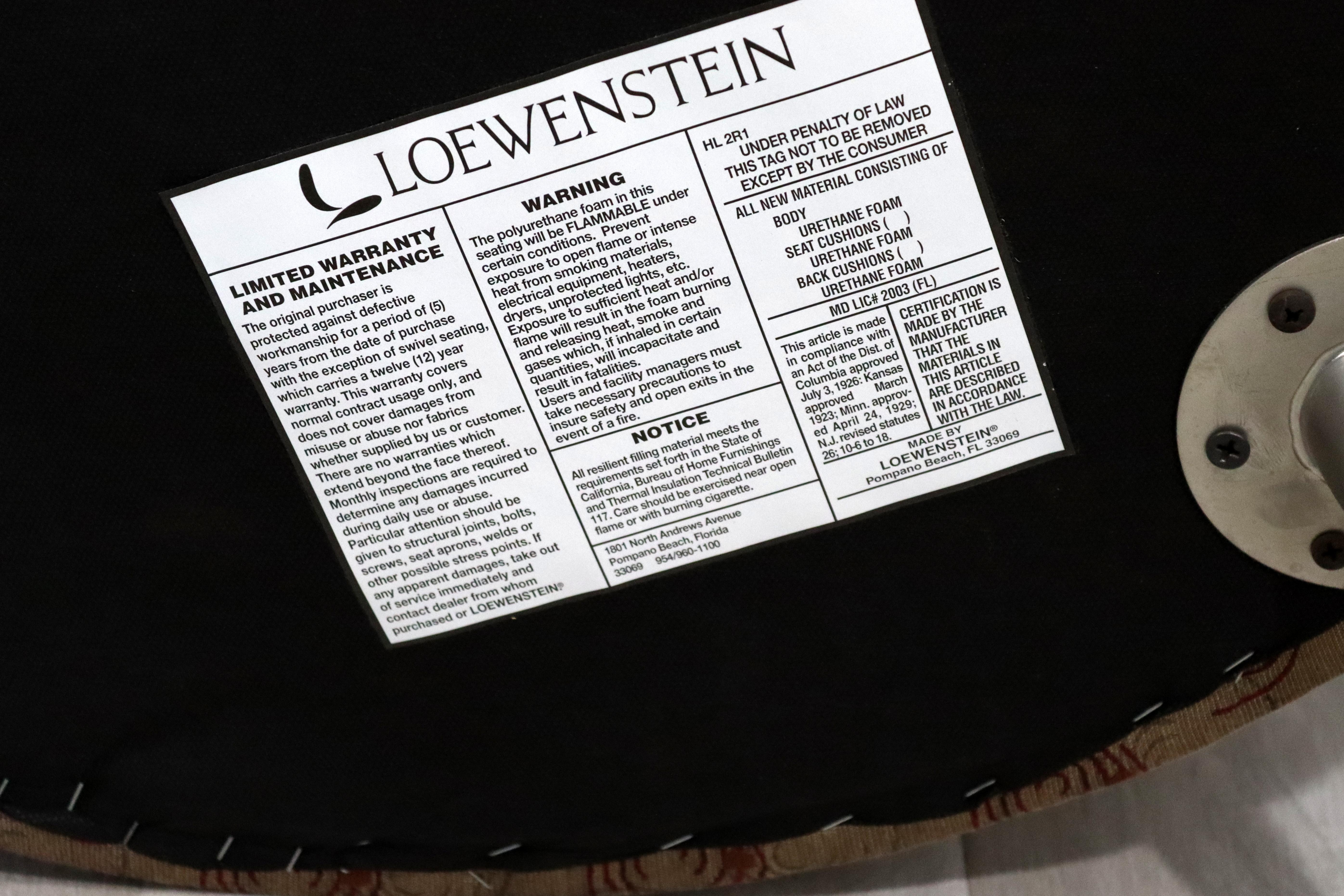 Contemporary Modernist Loewenstein Beige Fabric Tablet Armchair Adjustable Table 5