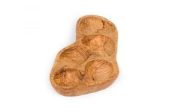 Contemporary Modernist Olive Wood Multi-Compartment Tray