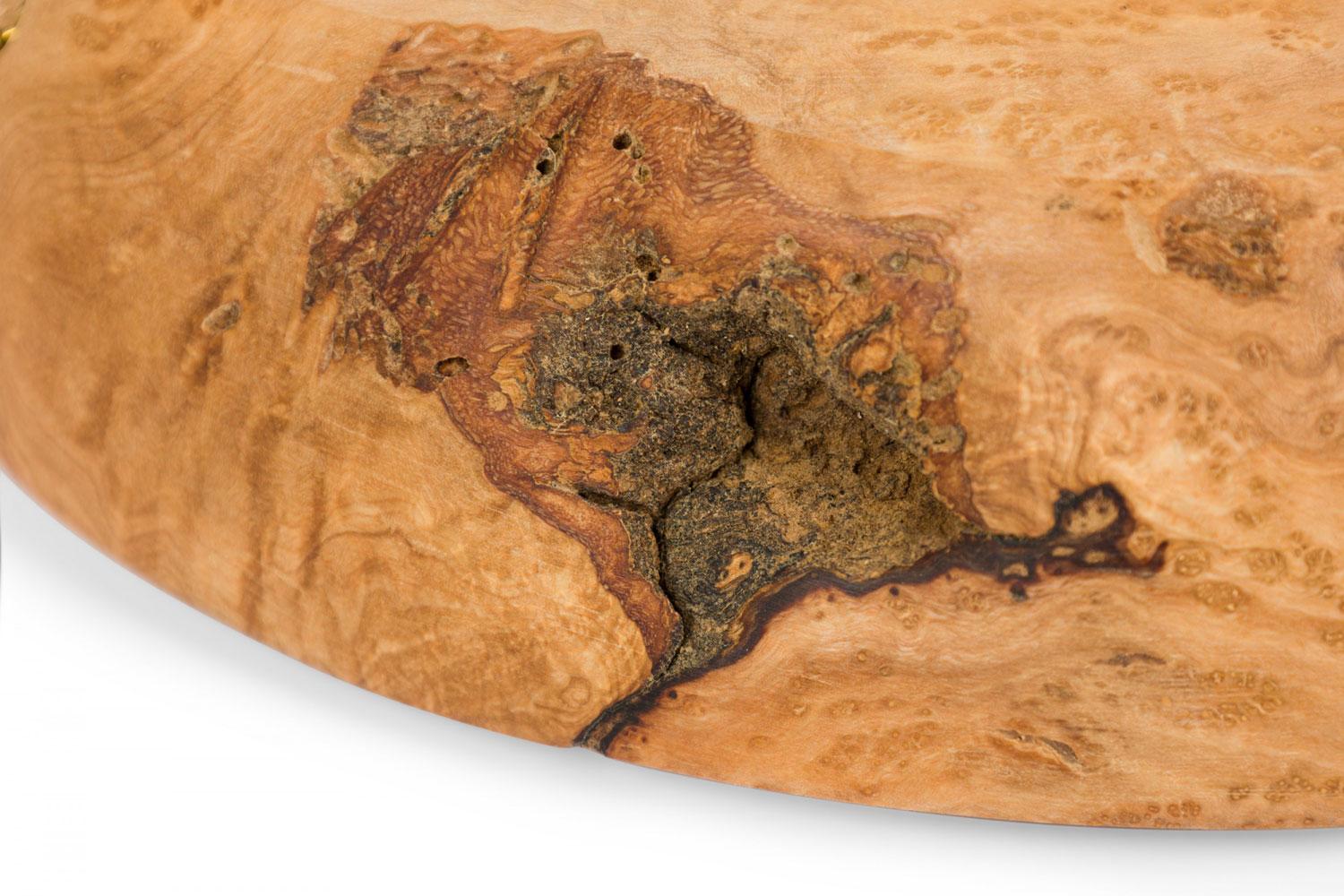 Contemporary Modernist Olive Wood Multi-Compartment Tray (Olivenholz) im Angebot