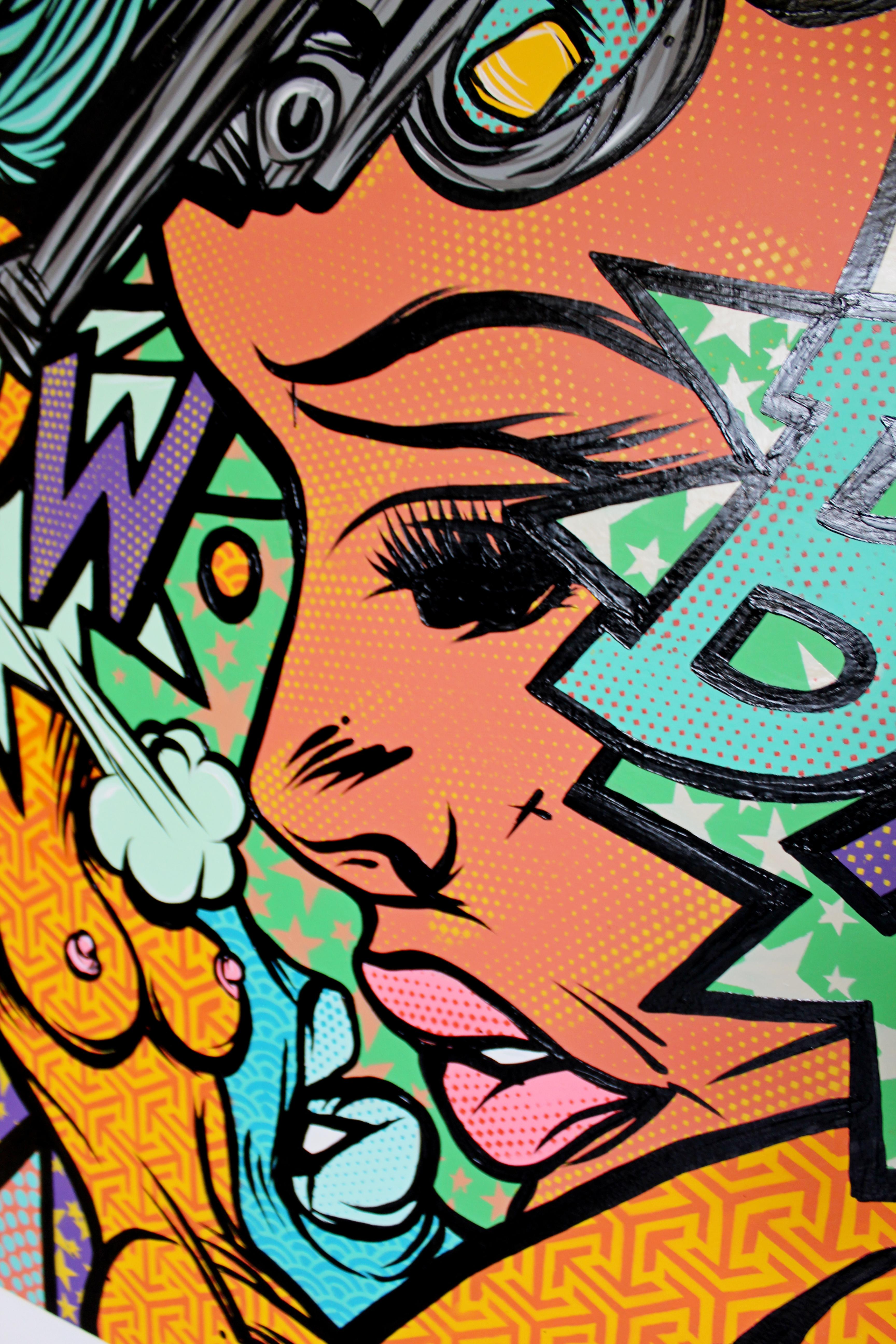 Contemporary Modernist Pop Graphic Art Signed Chris Hobe Artrevolt, Dated 2015 1