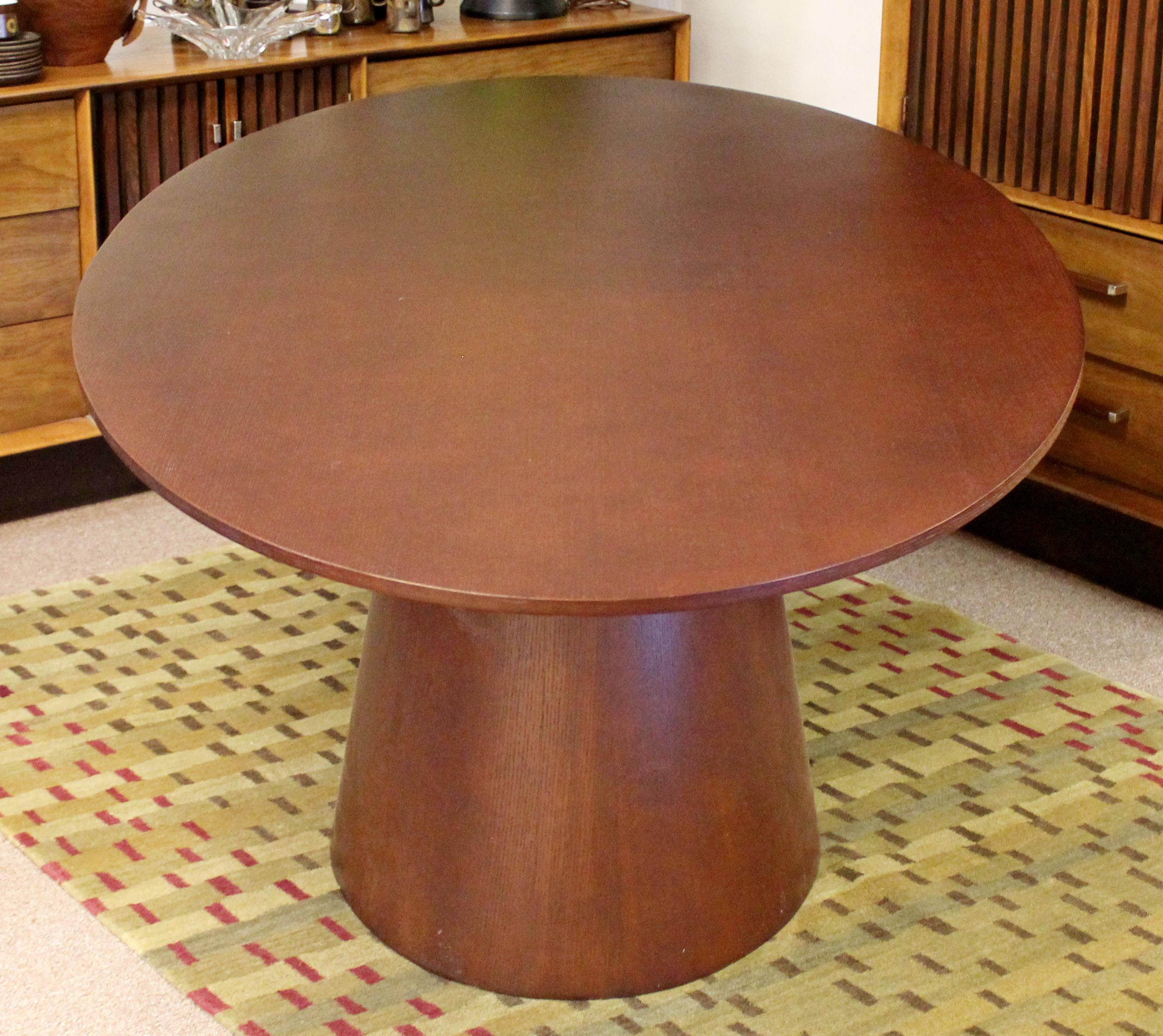 Contemporary Modernist Sullivan Oval Wood Dining Table 1990s In Good Condition In Keego Harbor, MI