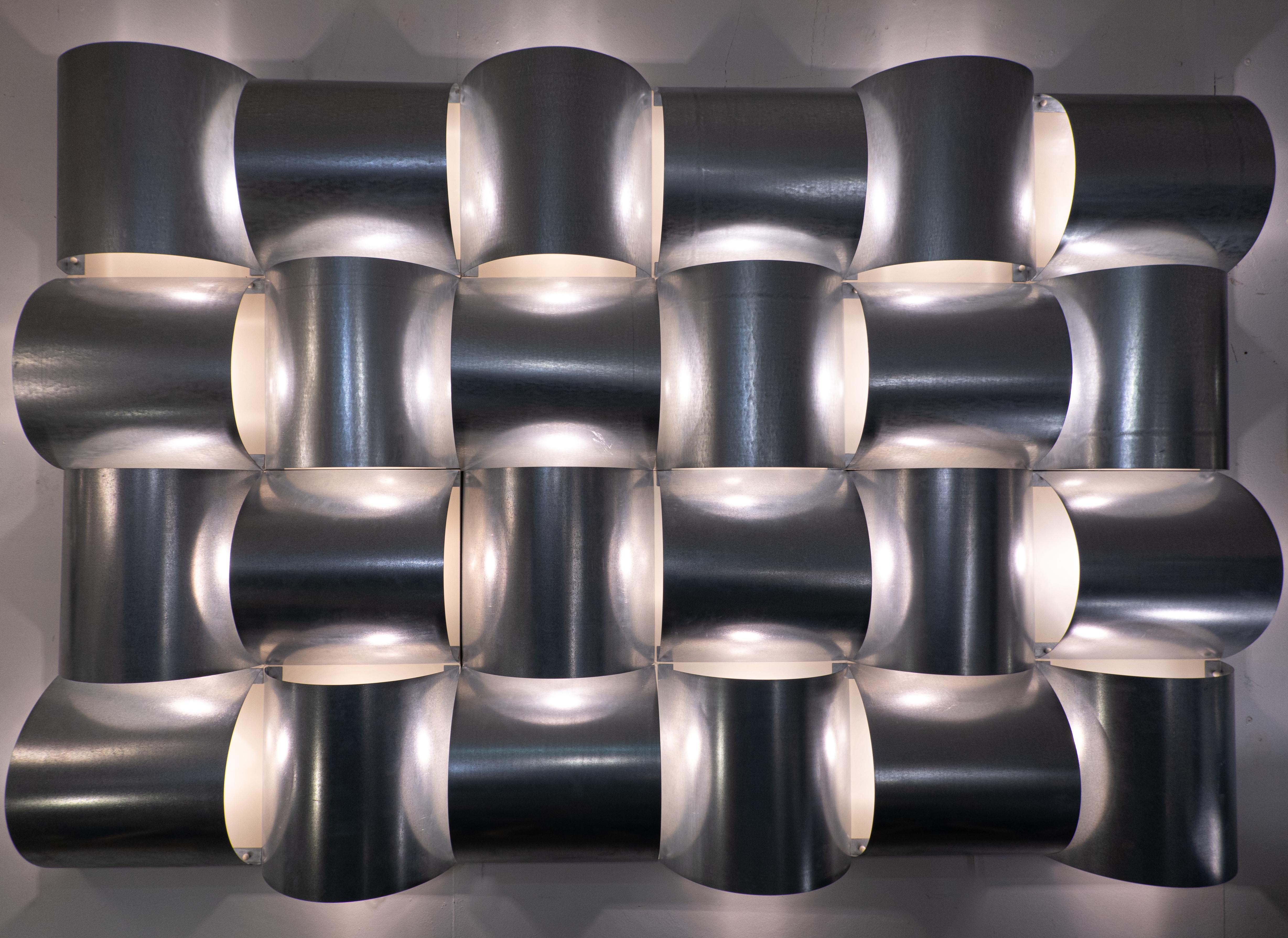 Contemporary Modular Aluminium Wall Light Panel, Belgium  For Sale 8