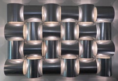 Pannello luminoso a parete modulare contemporaneo in alluminio, Belgio