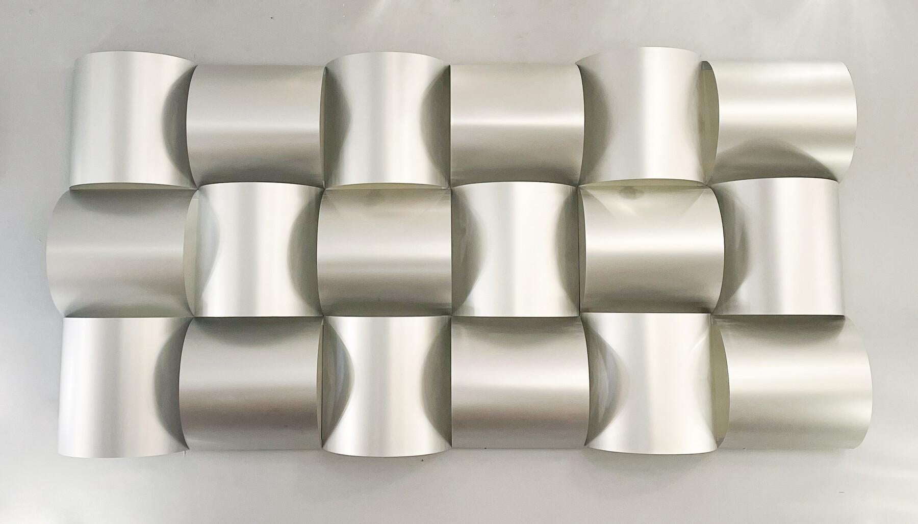 Aluminum Contemporary Modular Aluminium Wall Light Panel, Belgium For Sale