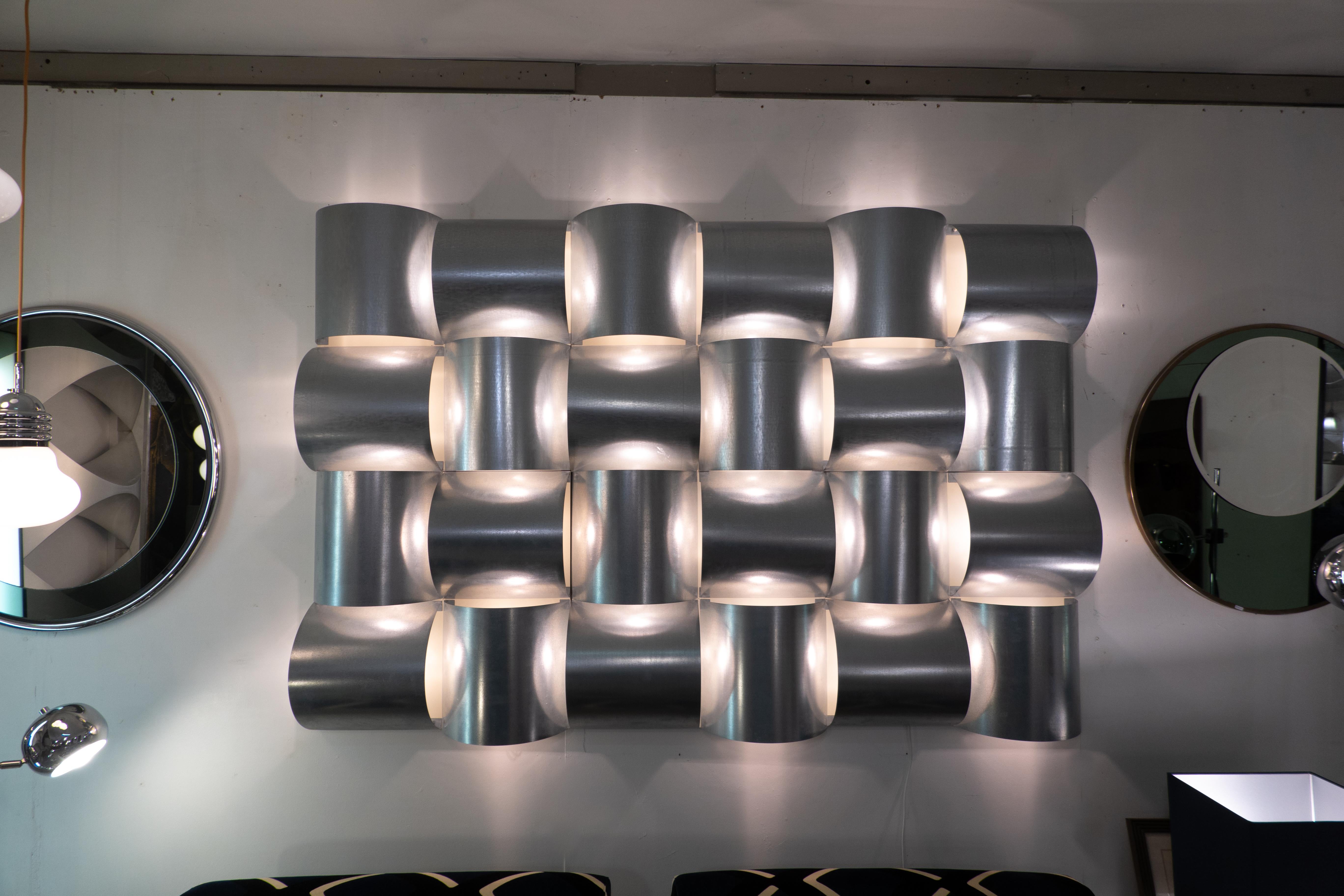 Contemporary Modular Aluminium Wall Light Panel, Belgium  For Sale 3