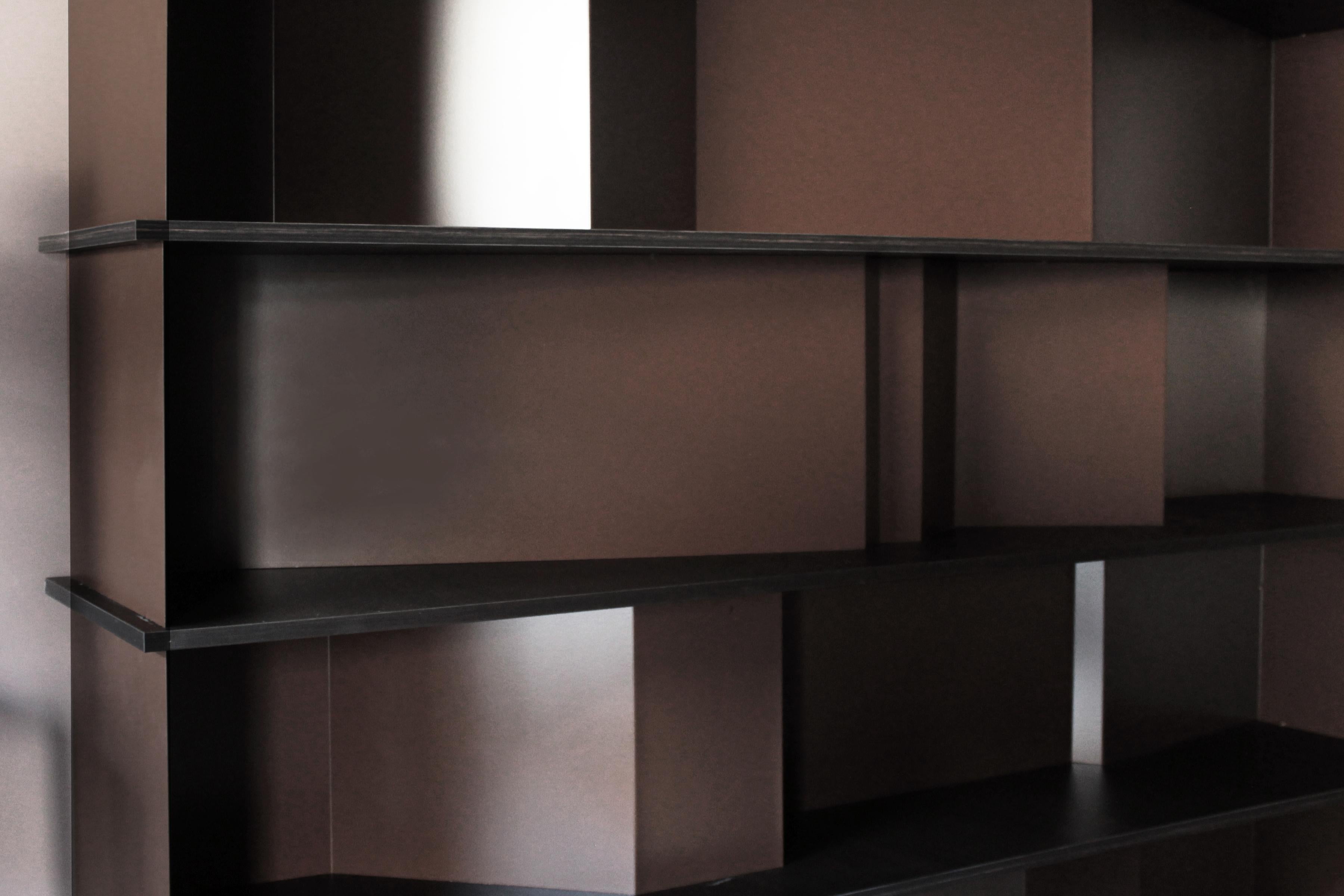 Italian Contemporary Modular Bookcase  limited edition signed by Raoul Gilioli For Sale