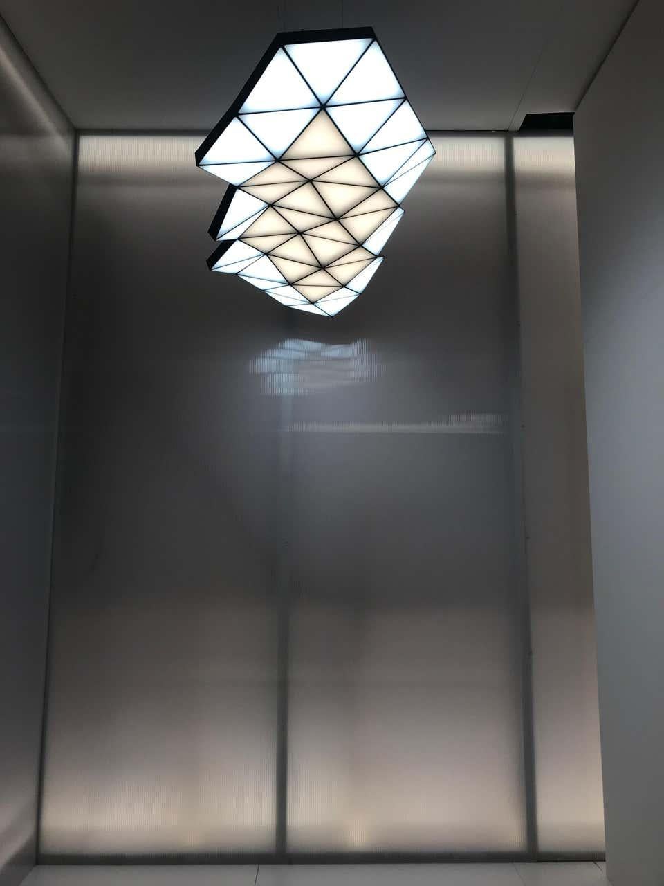 Contemporary Modular Pendant Carbon Light TRI18 by Tokio In New Condition In Beverly Hills, CA
