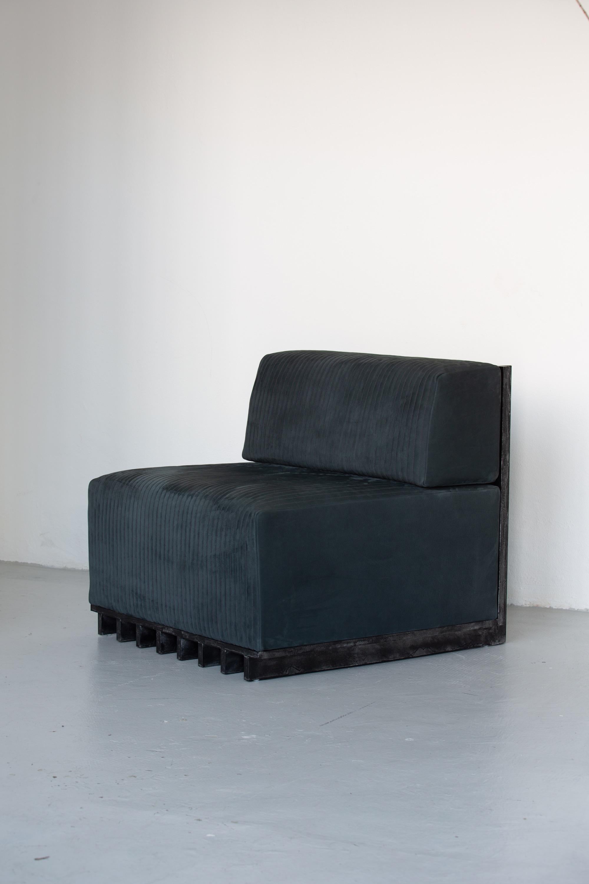 Contemporary modular Sofa & Armchairs LAmè system, brutalist furniture en venta 2