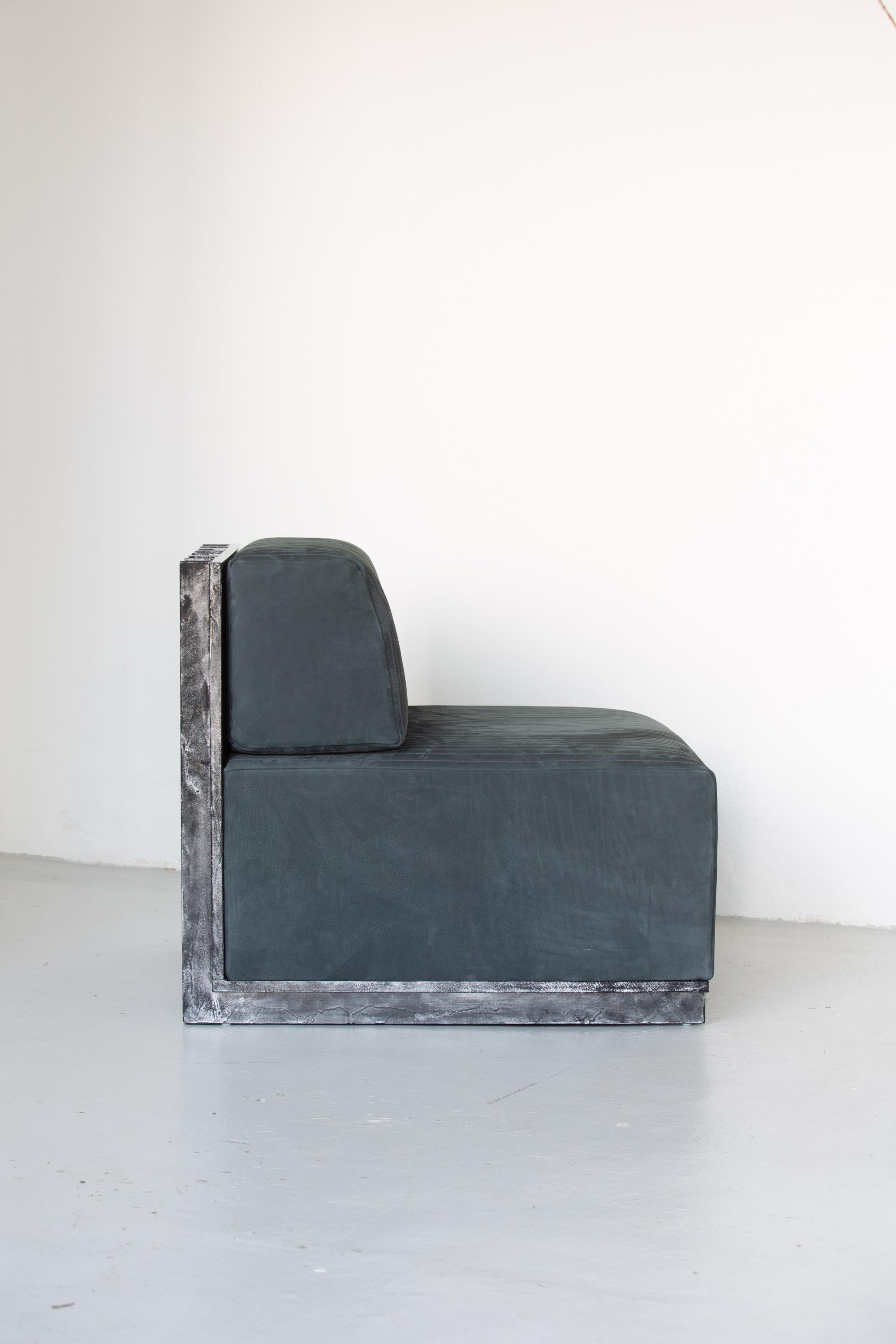 Contemporary modular Sofa & Armchairs LAmè system, brutalist furniture en venta 3