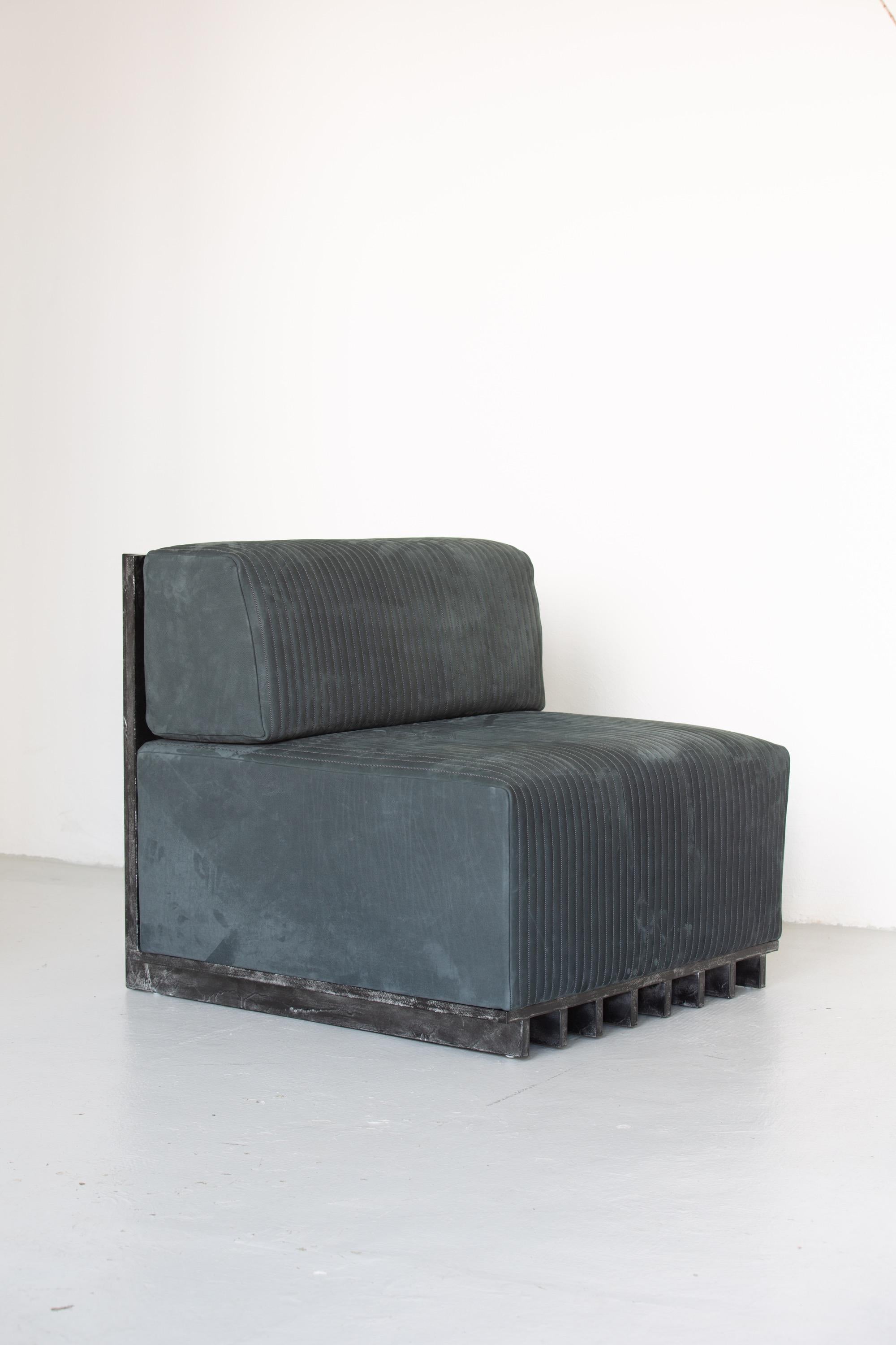 Contemporary modular Sofa & Armchairs LAmè system, brutalist furniture en venta 4