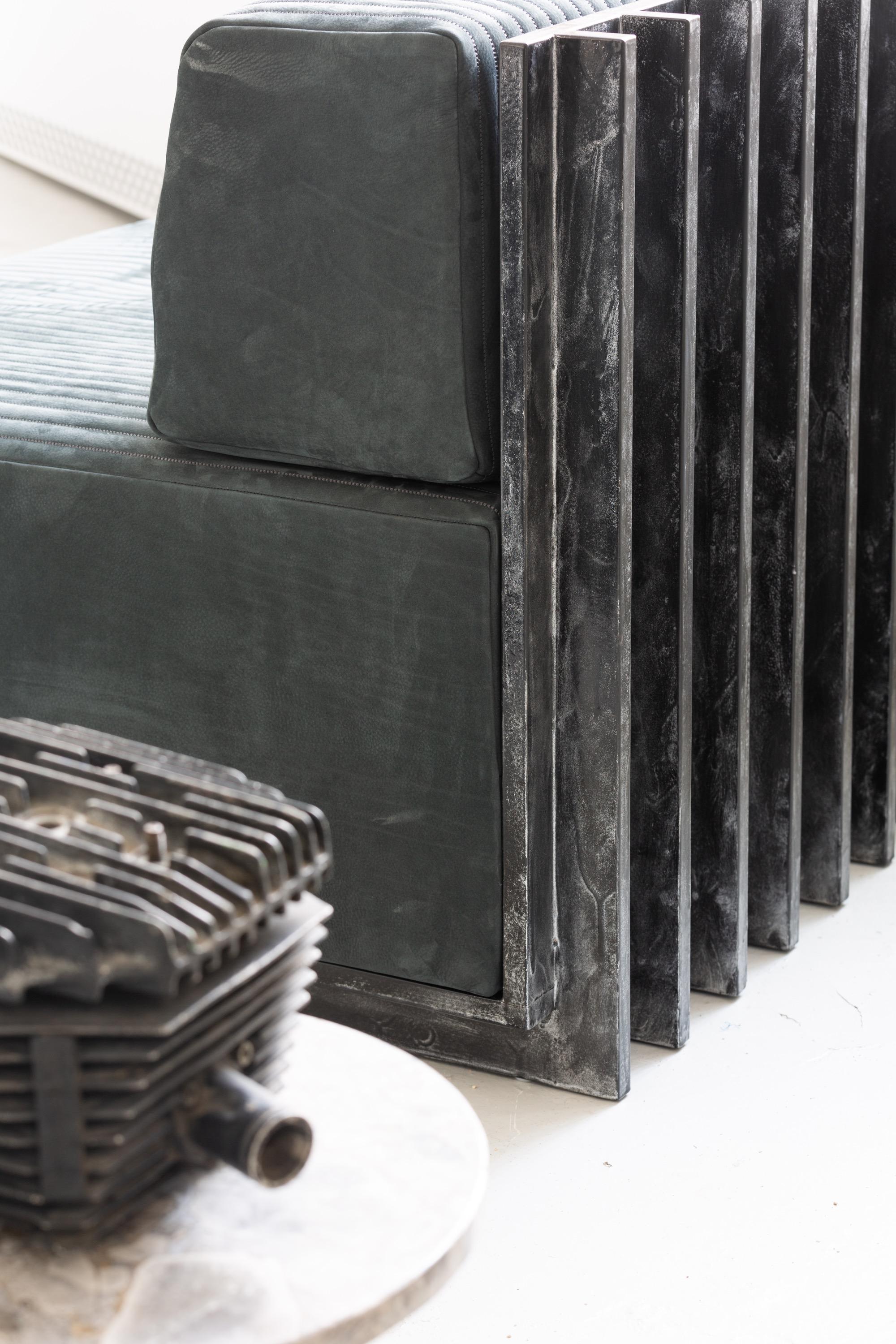 Contemporary modular Sofa & Armchairs LAmè system, brutalist furniture en venta 7