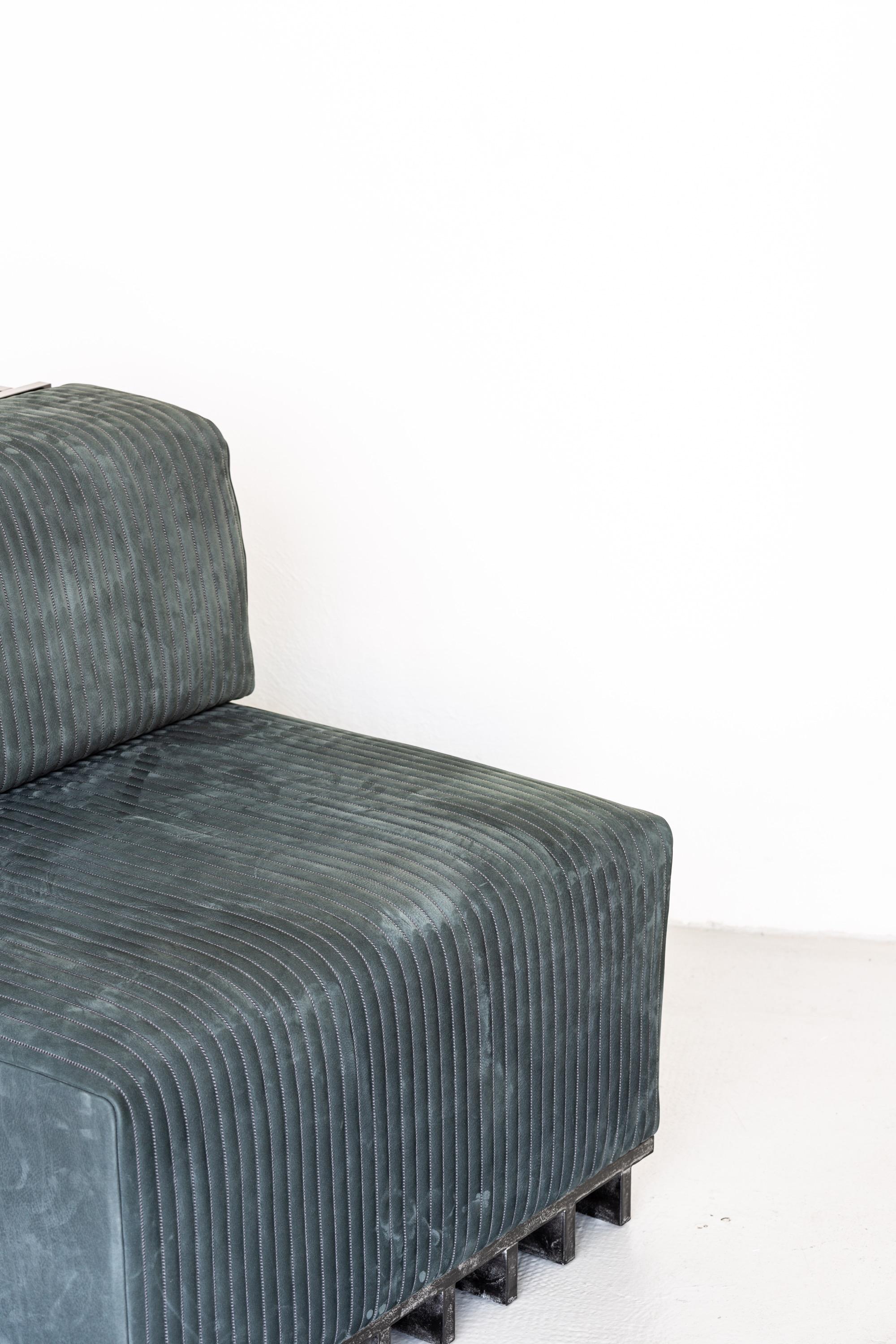 Contemporary modular Sofa & Armchairs LAmè system, brutalist furniture en venta 1