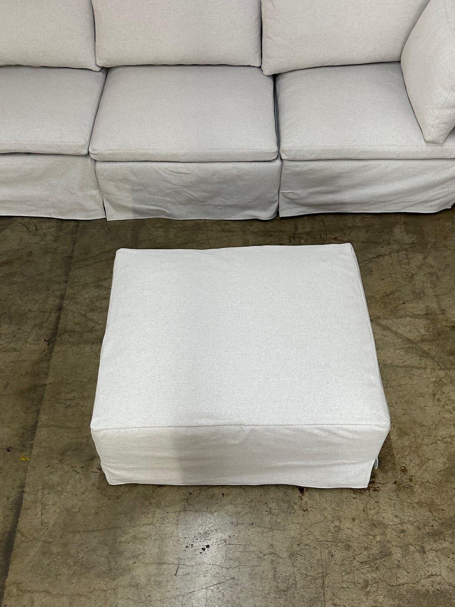 Bohemian Contemporary Modular Sofa in Bone Beige For Sale