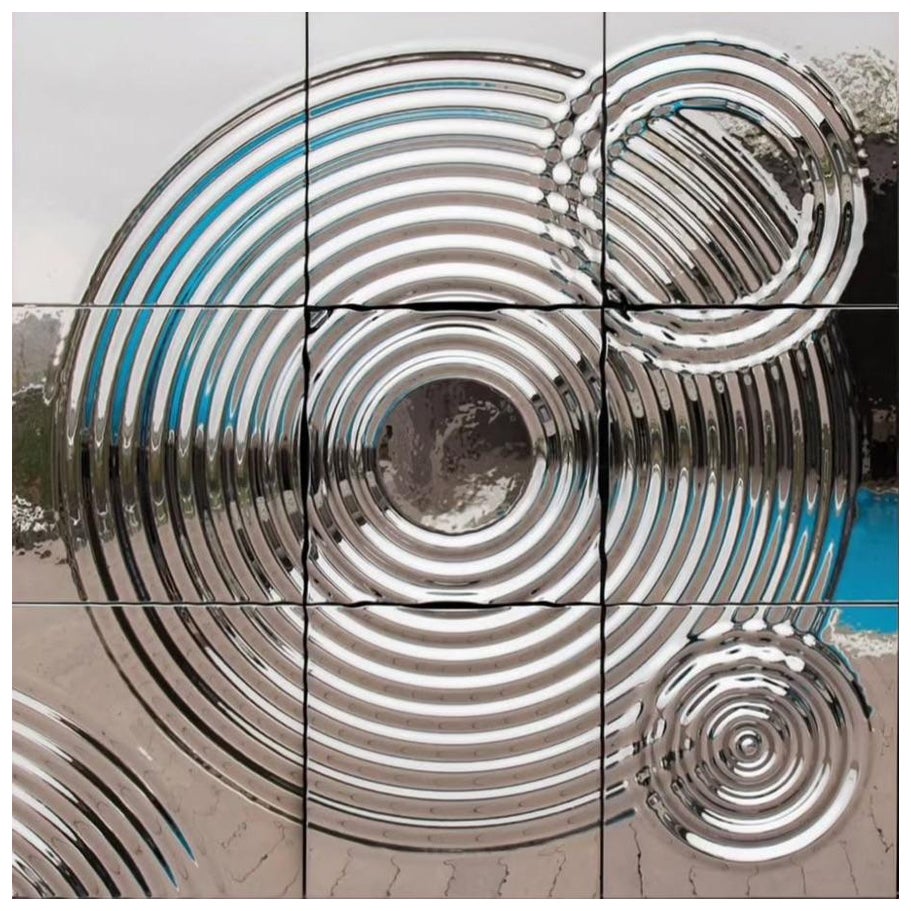 Contemporary Module Interferenzwand Komposition x9 Silver