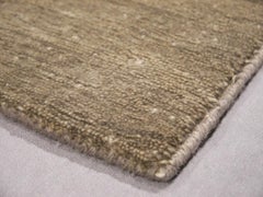 Japandi Mohair Luxury Rug Hand Knotted Vintage Khaki Djoharian Collection