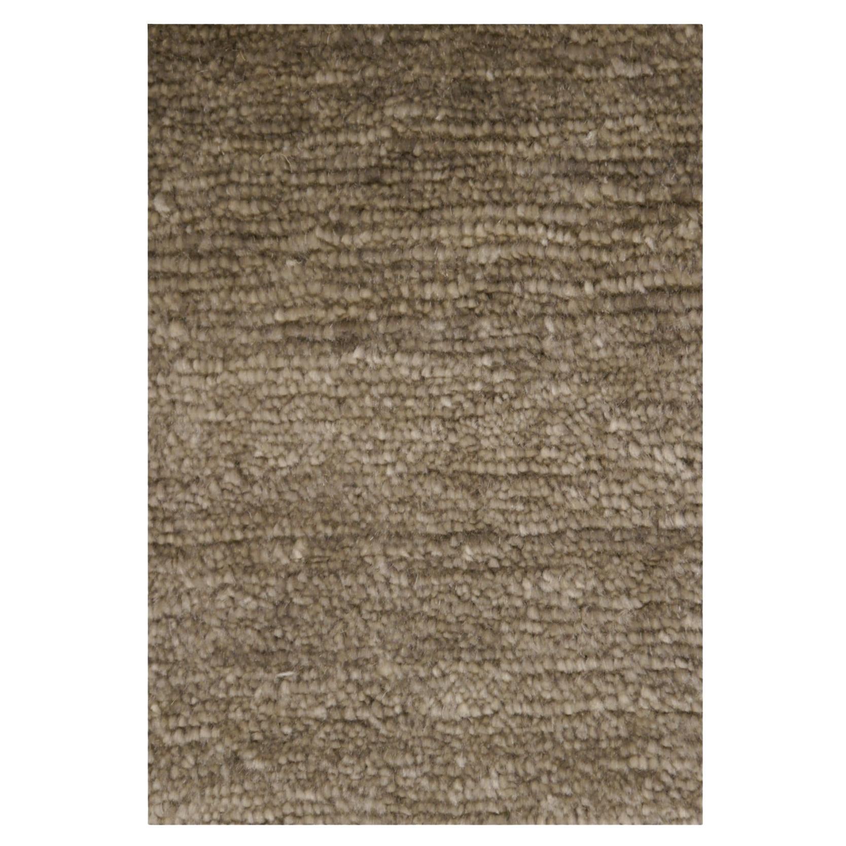 Contemporary Mohair Luxury Rug Hand Knotted Vintage Khaki Djoharian Collection