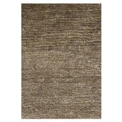 Tappeto di lusso contemporaneo in mohair annodato a mano Vintage Khaki Djoharian Collection'S