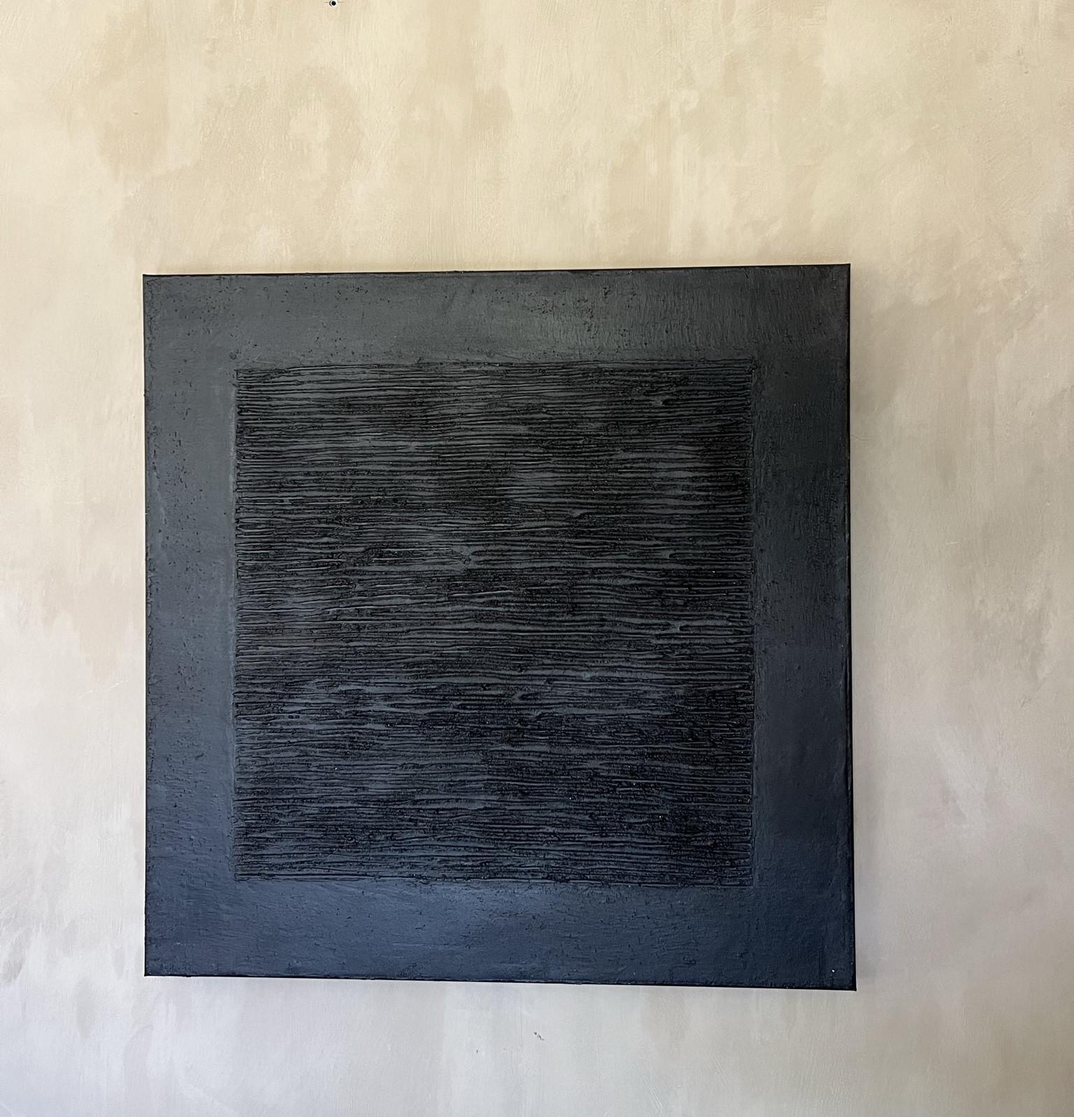 Hand-Crafted Contemporary monochrome organic Painting by Hymn of Silence 