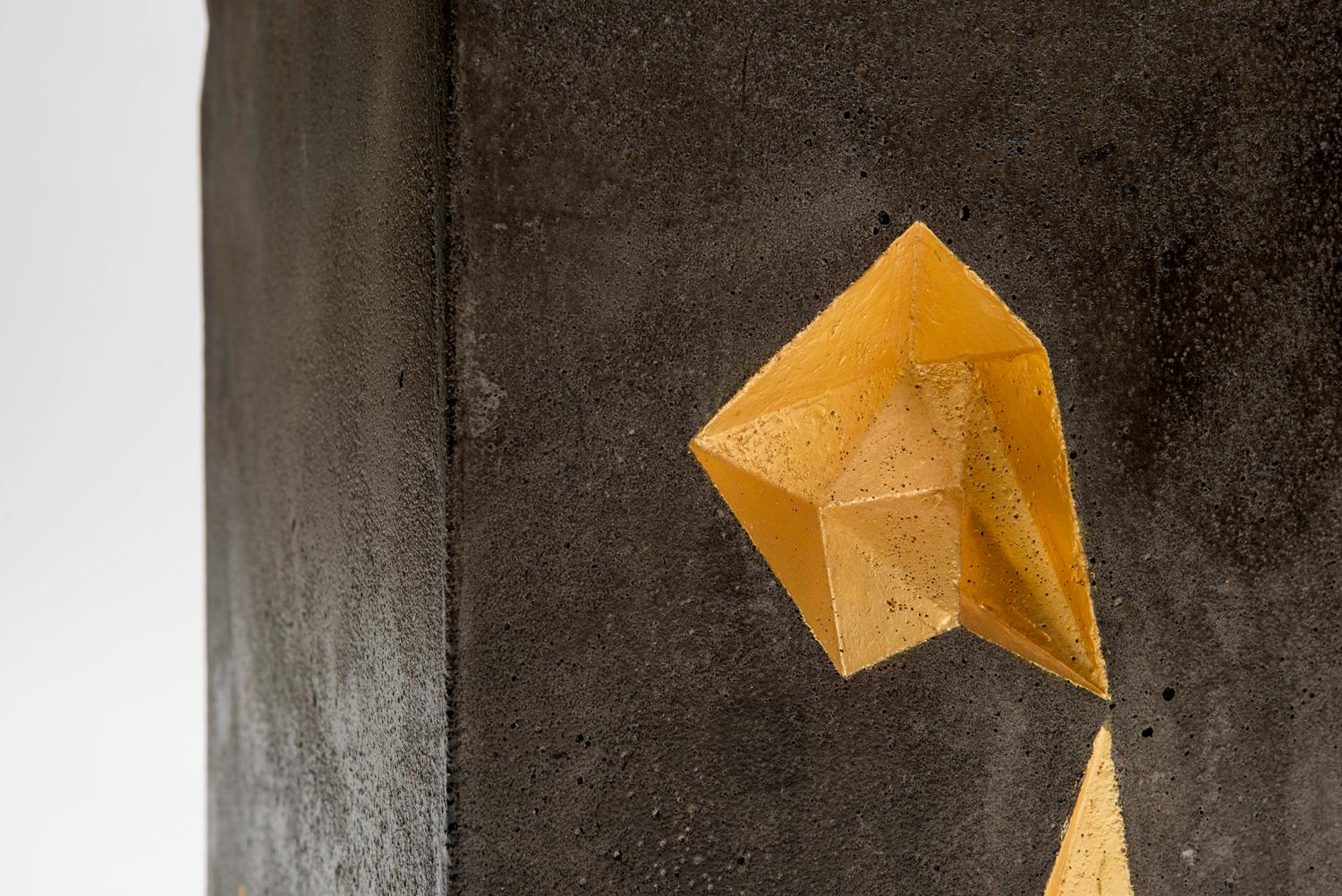 concrete gold table