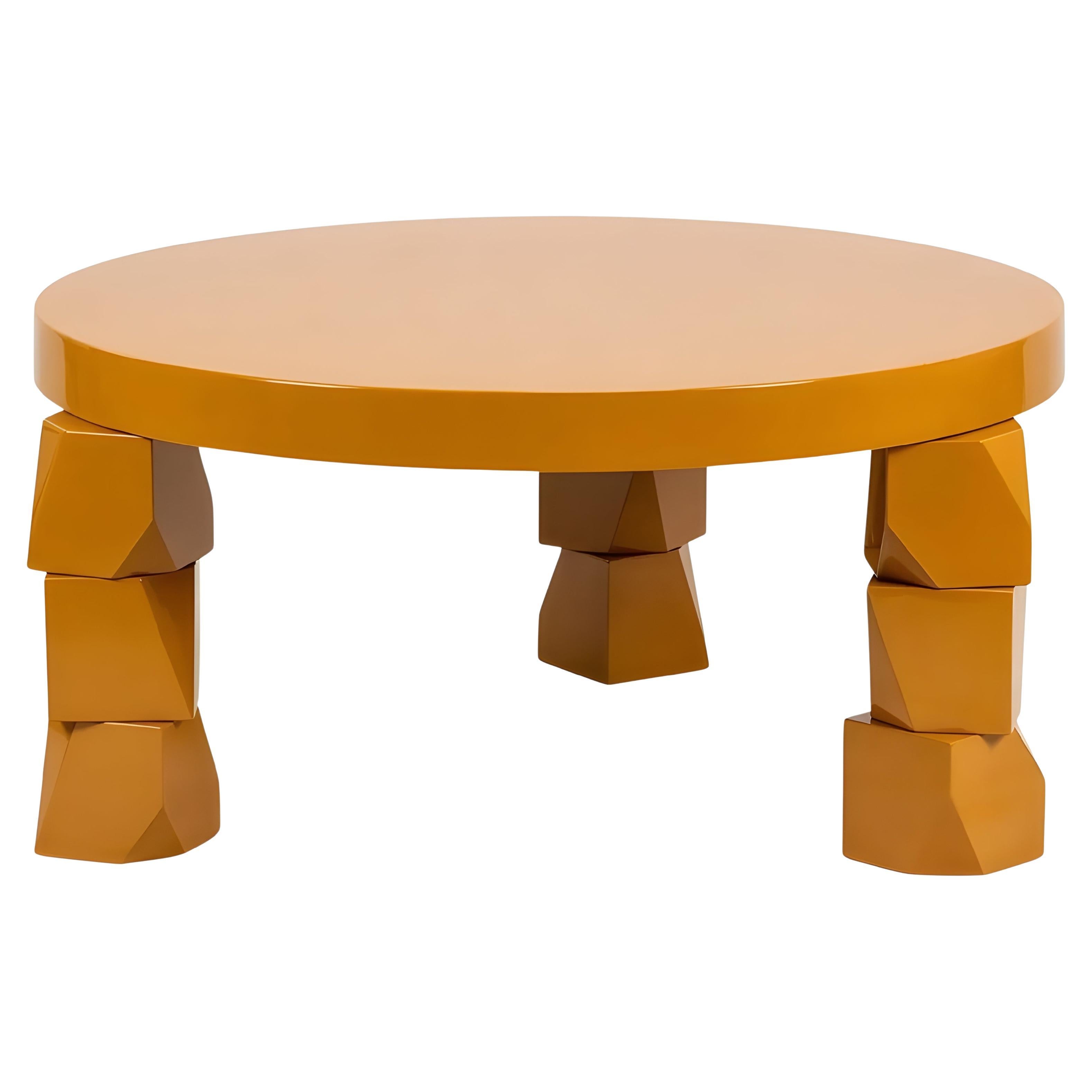 Contemporary Monolithic Sculptural Coffee Table Lacquered By Hand By José Castro For Sale