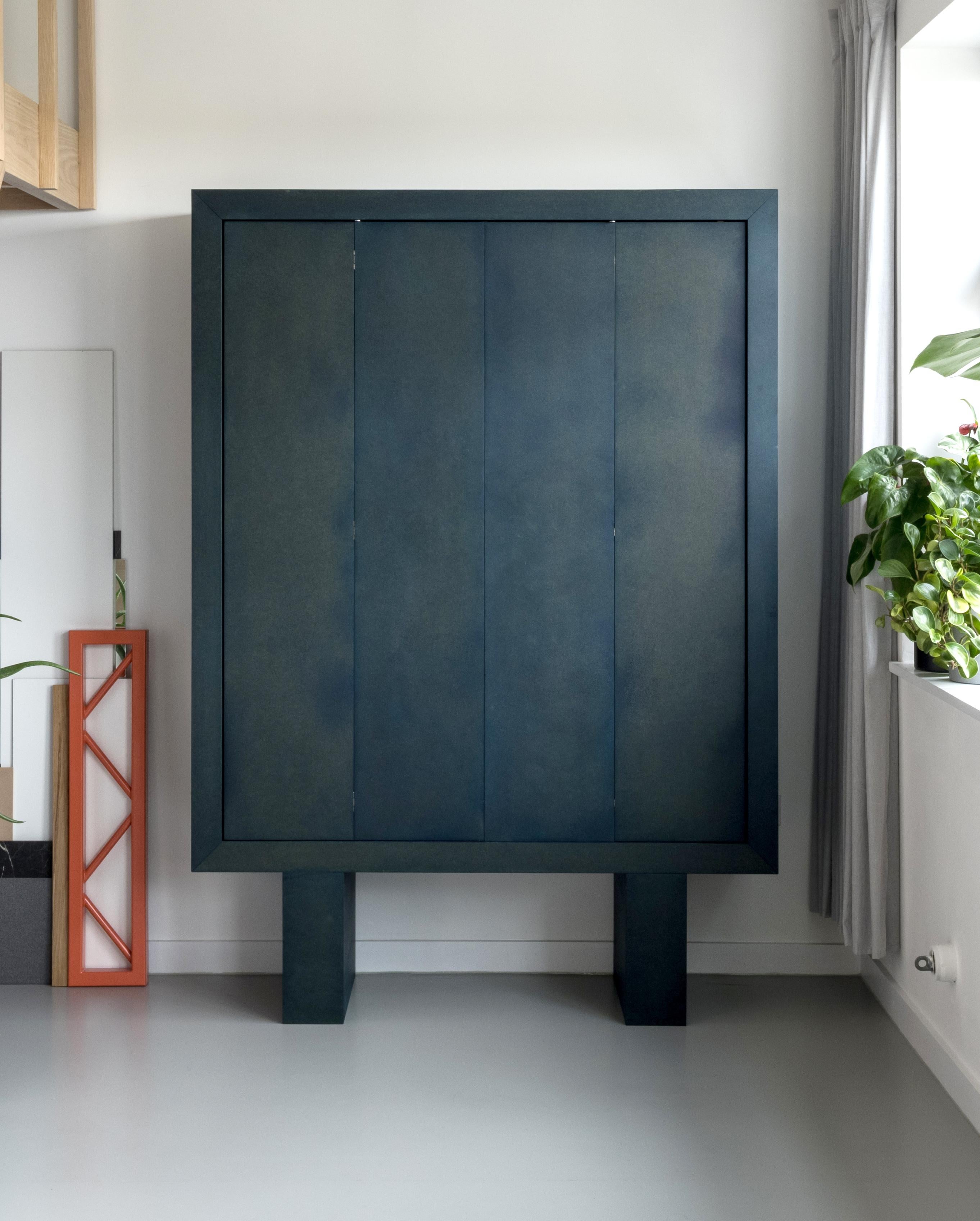 The 'Monolithic' storage unit was initially designed for the designer James Stickley himself as a storage unit and work bench for his home studio. It is a stunning graphic minimal piece.

The piece is designed to be a monolithic block with a