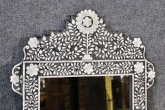Contemporary Moorish Moroccan Style Mother of Pearl Inlaid Wall Mirror