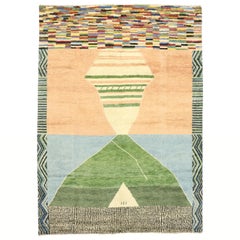 Contemporary Moroccan Area Rug with Postmodern Style Inspired by Ettore Sottsass