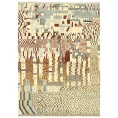 Contemporary Moroccan Area Rug with Postmodern Style Inspired by Jasper Johns