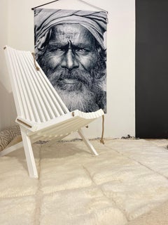 Contemporary Moroccan Berber Rug Natural Wool