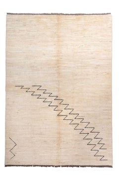 Tappeto berbero marocchino contemporaneo con design lineare minimalista