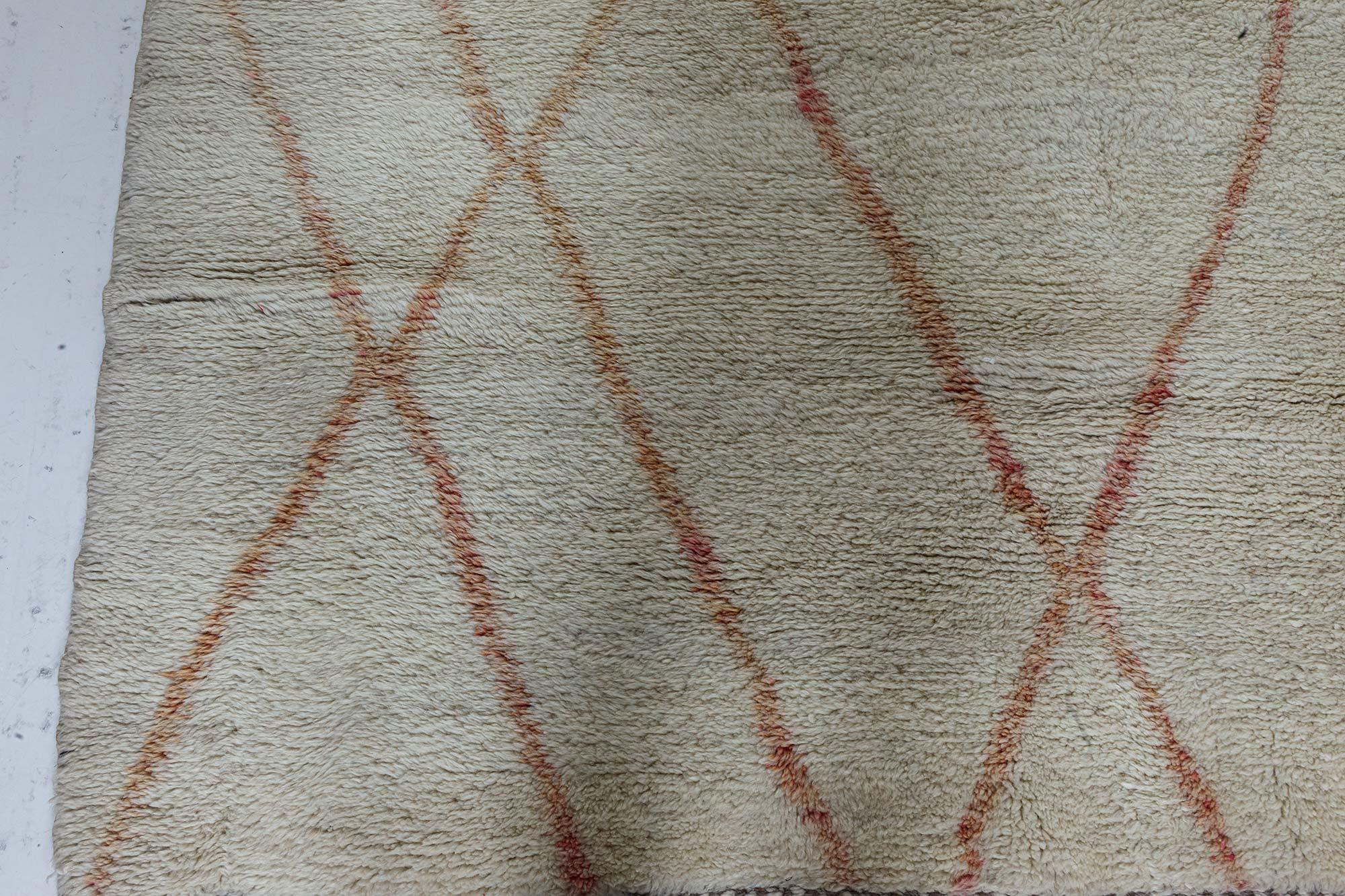 Marokkanischer geometrischer Wollteppich von Doris Leslie Blau (Wolle) im Angebot