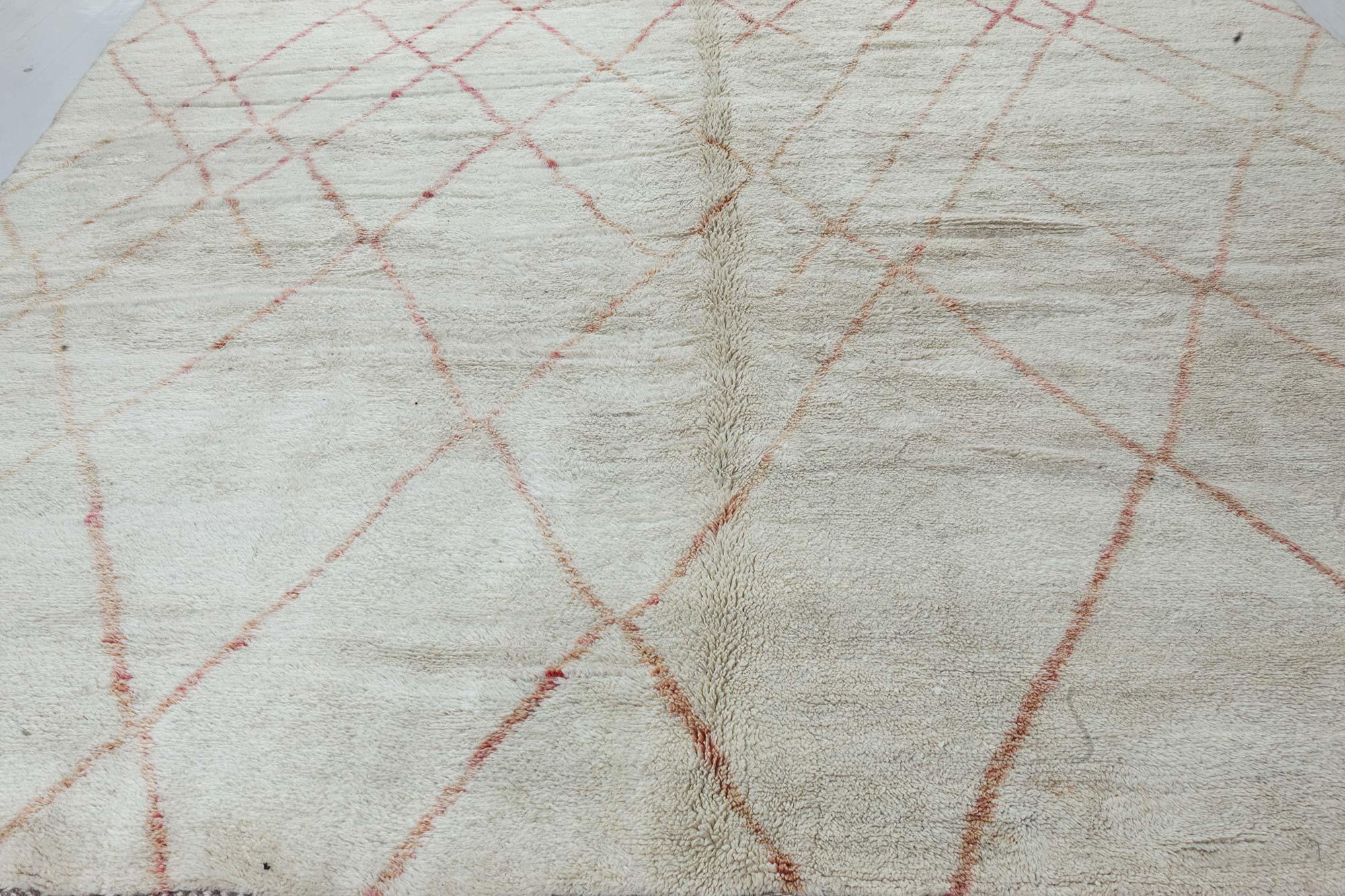 Marokkanischer geometrischer Wollteppich von Doris Leslie Blau im Angebot 1