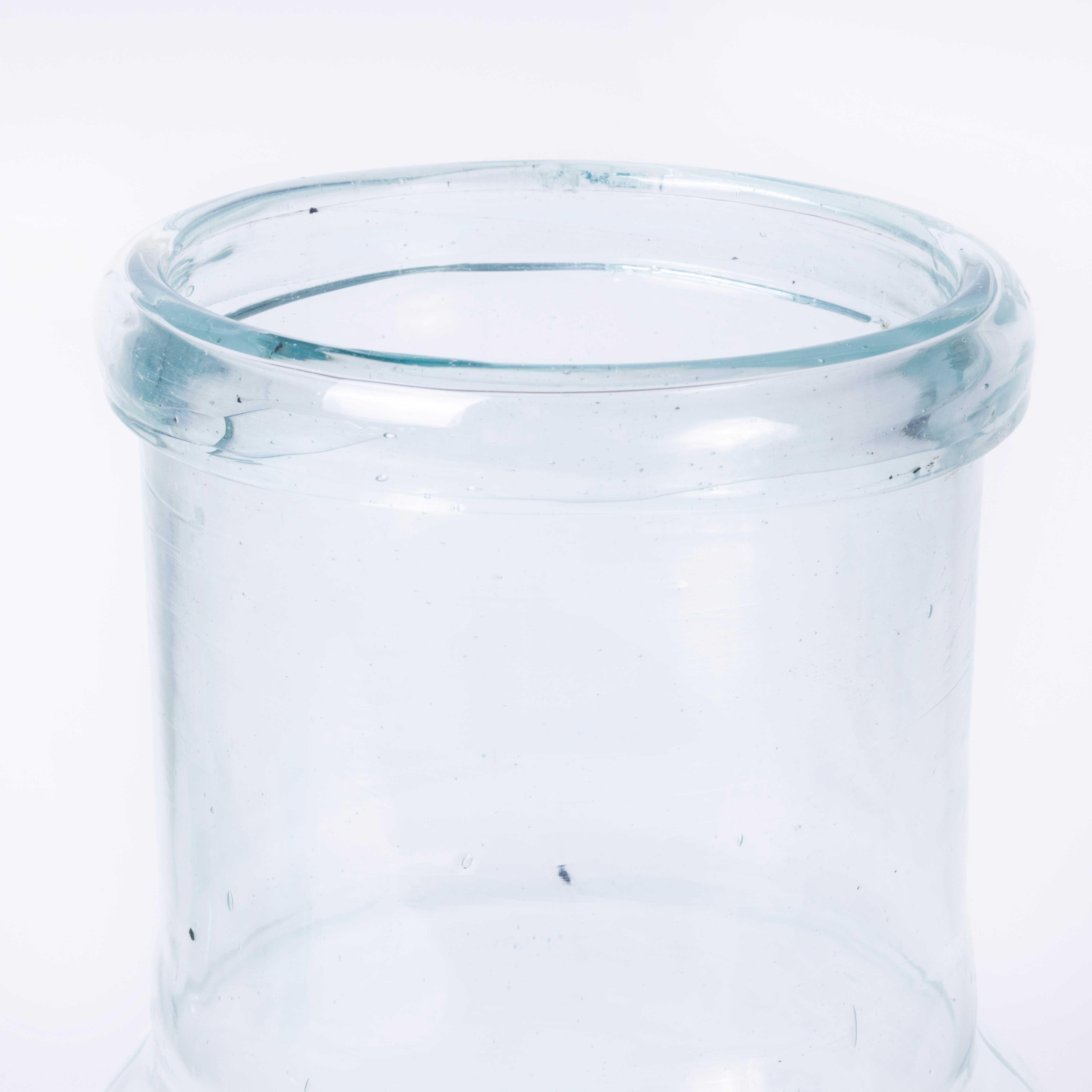 Contemporary Moroccan Glass Jar – Clear In Good Condition For Sale In Hook, Hampshire