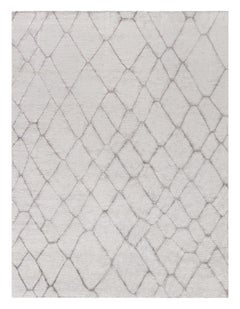 Contemporary Moroccan Gray Cashmere Carpet "Argent Vein" by Doris Leslie Blau