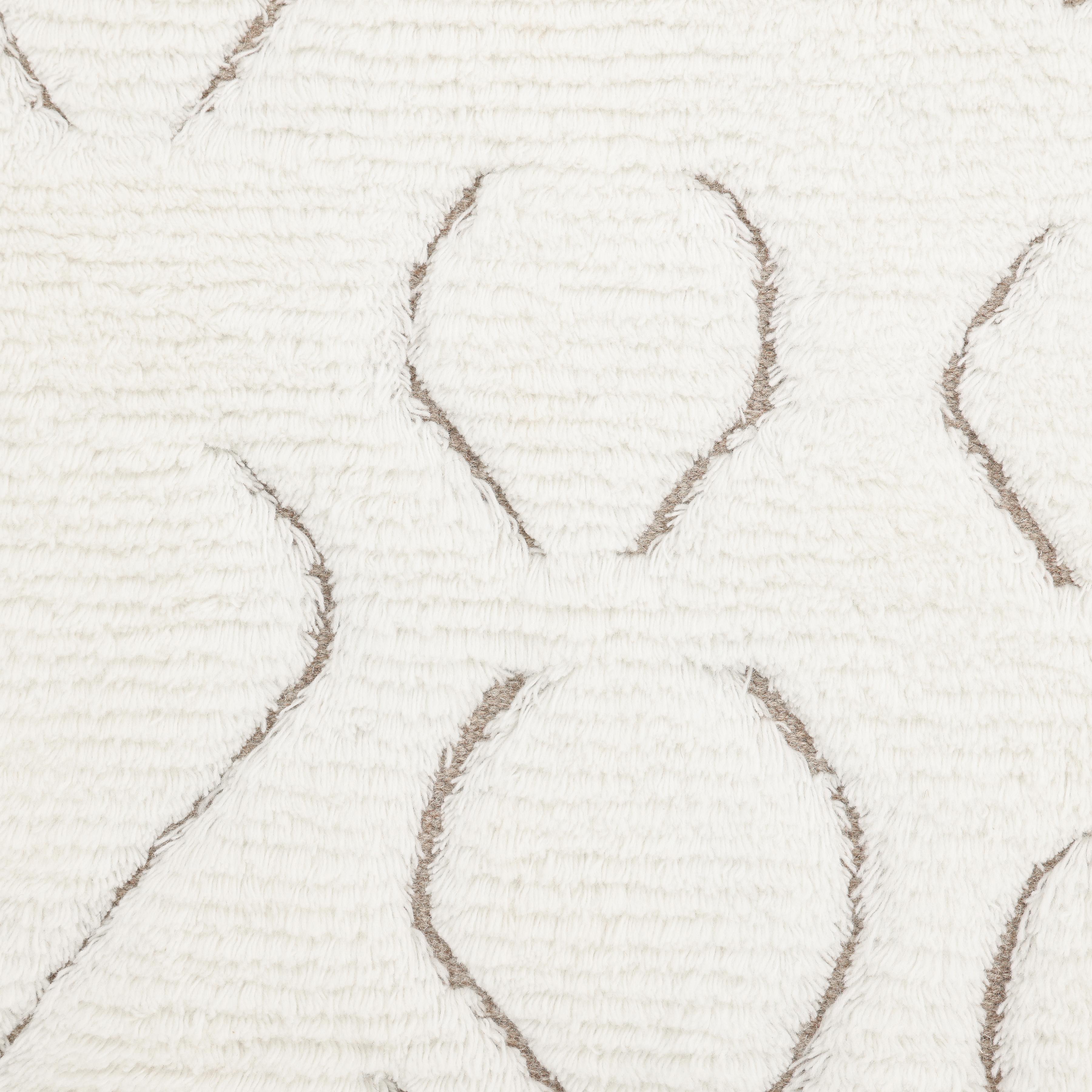 Indien Tapis de sol marocain contemporain ivoire fait à la main 3' 0