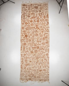 Contemporary Moroccan Henna Hand Dyed Panel