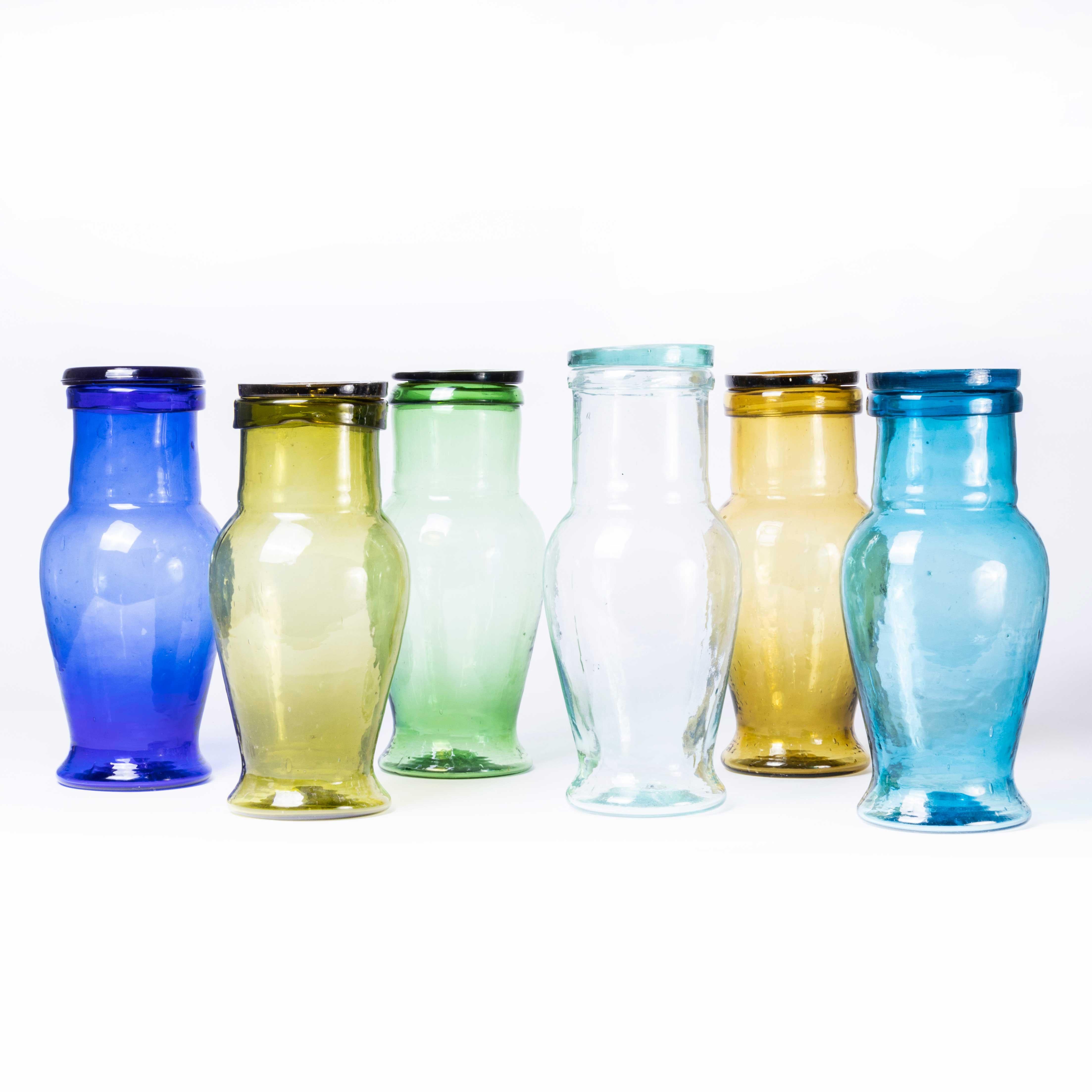 Tarro de vidrio soplado marroquí contemporáneo - Transparente en venta 1