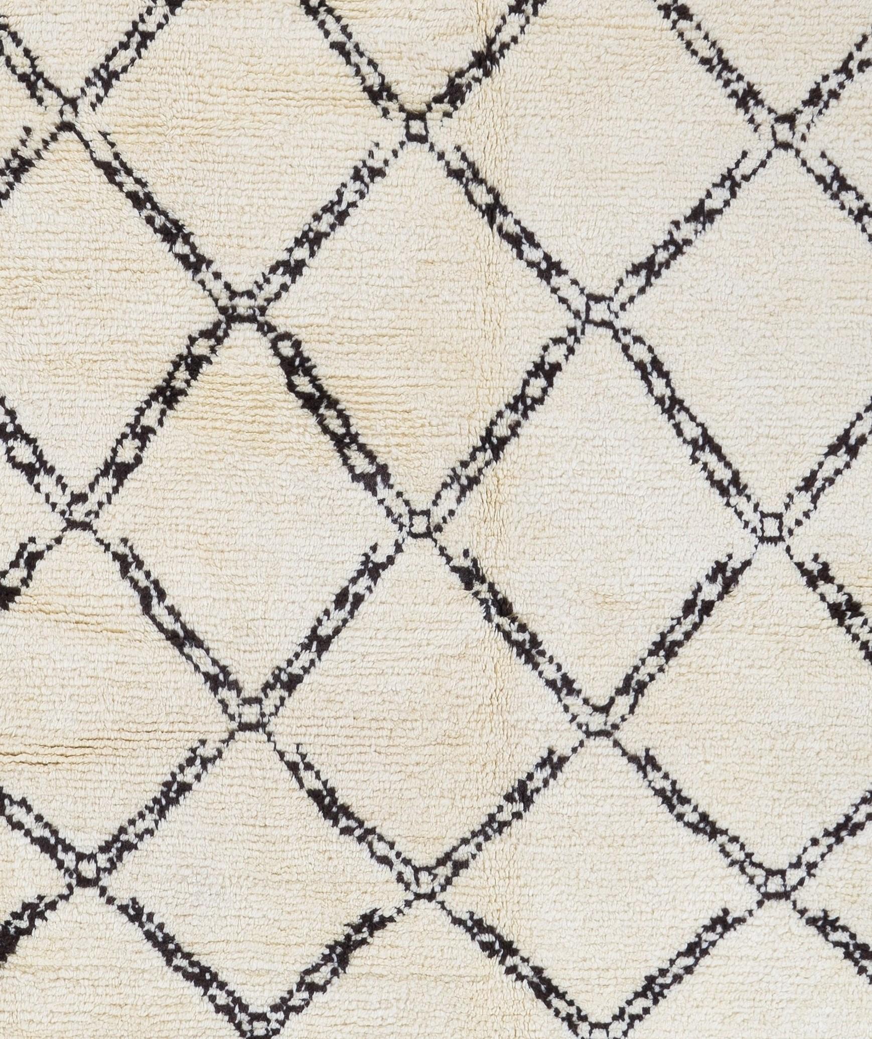 Zeitgenössischer marokkanischer Berberteppich „Tulu“ aus Wolle, 10x14 m. Kundenspezifische Optionen verfügbar (Marokkanisch) im Angebot