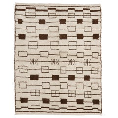 Contemporary Moroccan Rug, 100% Natural Undyed Wool, Custom Options Available