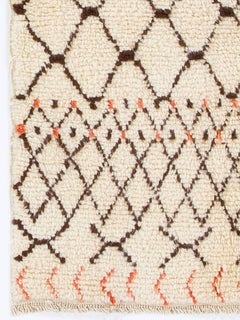 Alfombra Tulu Marroquí Contemporánea Hecha a Mano, 100% Lana, Opciones Personalizadas Disponibles