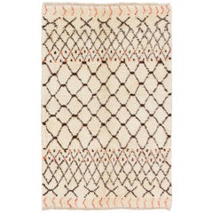 Contemporary Handmade Moroccan Tulu Rug, 100% Wool, Custom Options Available