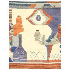 Contemporary Moroccan Rug with Abstract Style Inspired by Ad Reinhardt