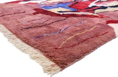 Contemporary Moroccan Rug with Postmodern Bauhaus Style