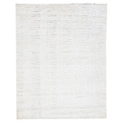 Contemporary Moroccan Style Elfenbein Handmade Geometric Wool Rug