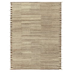 Alfombra contemporánea de estilo marroquí Rug & Kilim en beige, marrón y blanco
