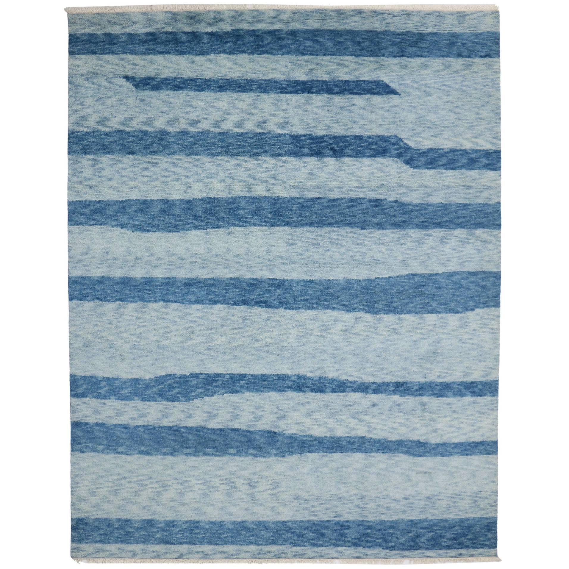 New Contemporary Coastal Moroccan Rug with Postmodern and Beach Hygge Style