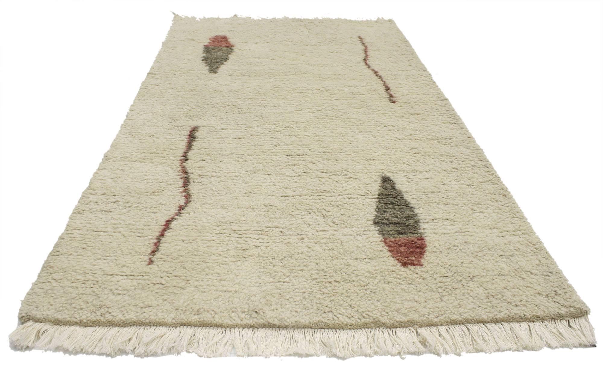 Indian Bauhaus Moroccan Style Rug with Alexander Calder Style and Abstract Art Design