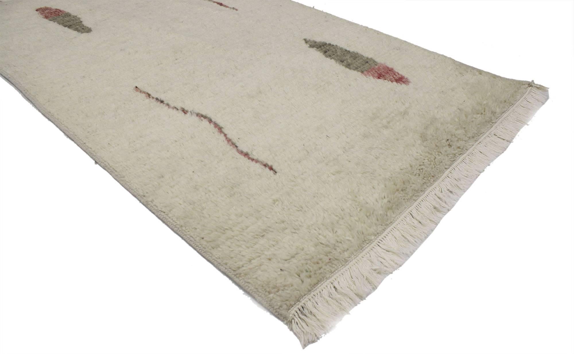 Indian Bauhaus Moroccan Style Rug with Alexander Calder Style and Abstract Art Design