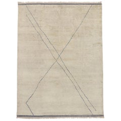 Contemporary Moroccan Style Rug with Minimalist Design